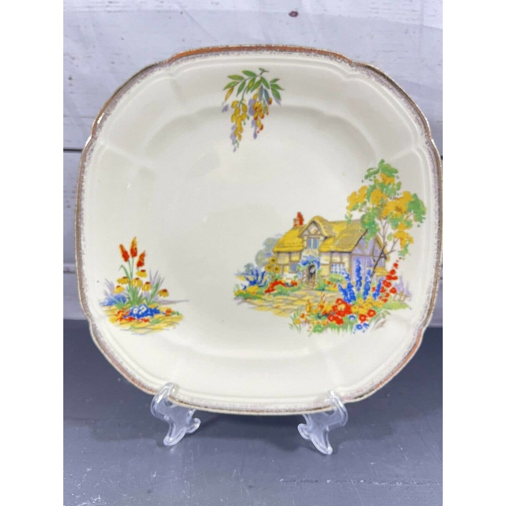 Alfred Meakin England Royal Marigold Homestead Square Salad Lunch Plate